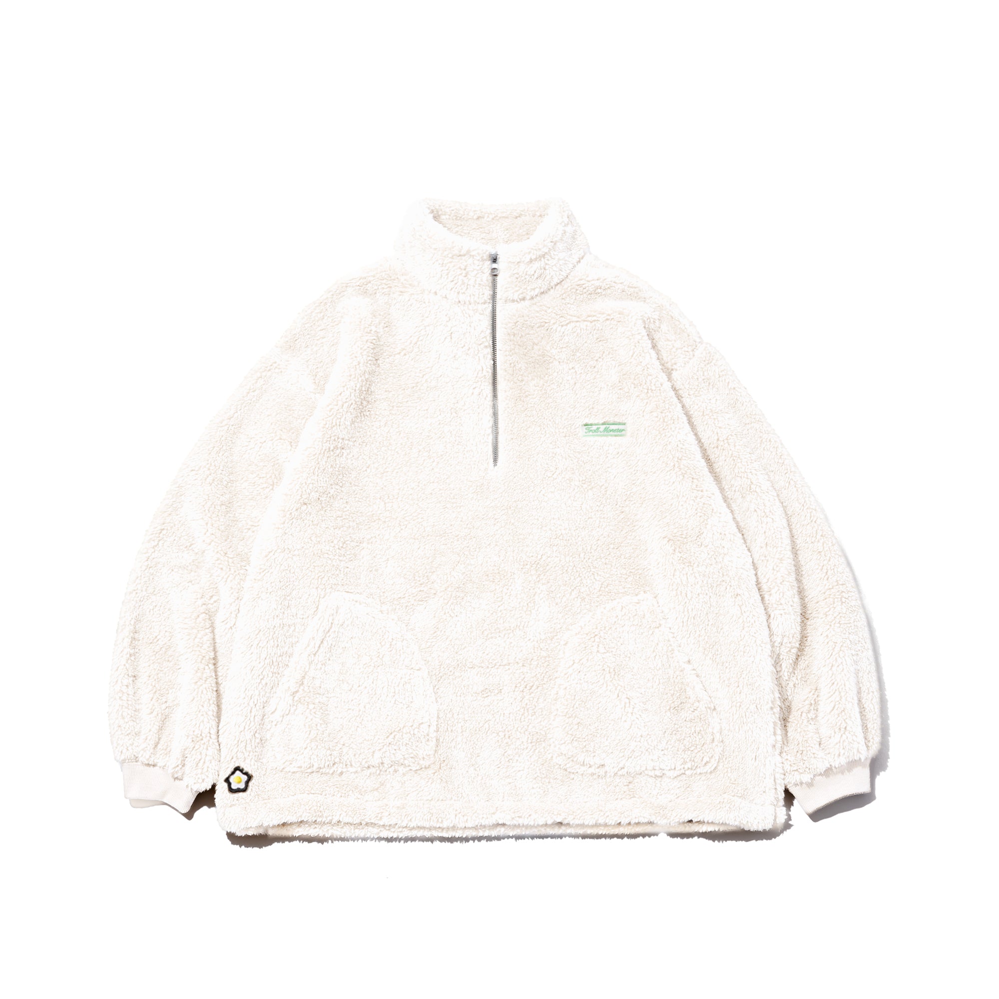 完売品　ラフロッグ　 HALF ZIP PULLOVER　Sサイズ　オフホワイト 1x282 HALF ZIP FLEECE / OFF-WHITE – 182